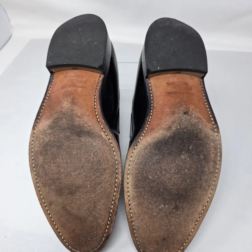 Johnston & Murphy Tassel Loafers Mens 10 D Aristocraft Black Leather Dress Shoes